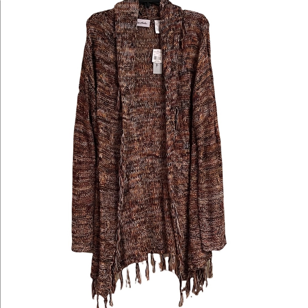 NWT long multi-colored cardigan sweater